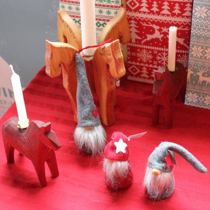 Tomte ornaments at West Wines