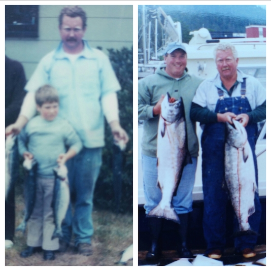 Richard and David Mounts, fishing through the years